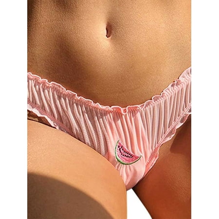 

LilyLLL Women Sexy Ruffled Lace Mesh Briefs Panties G-string Underwear Knicker