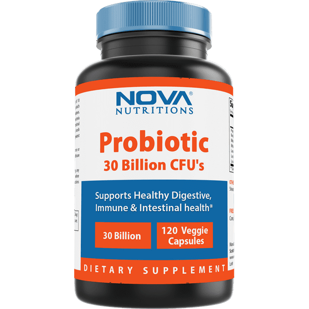Nova Nutritions Probiotic 30 Billion SHELF STABLE 120 Vcaps Walmart