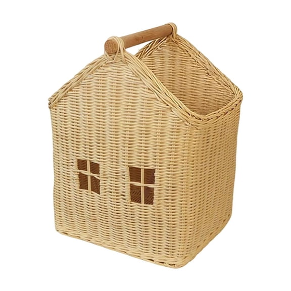 Easter Basket,Handwoven Storage Basket - Natural Woven Laundry & Organization Basket for Home|Durable Lightweight Shelf Basket for Living Room, Bedroom Decor(B)