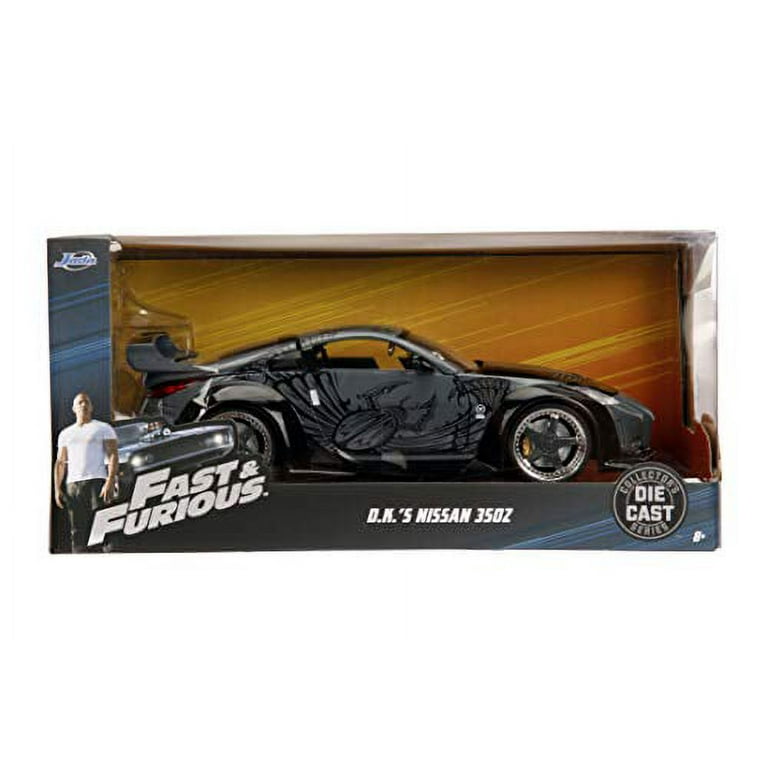 Jada Toys Black D.K.'s Nissan 350Z Fast & Furious Diecast Car Play Vehicle