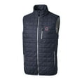 thumbnail image 2 of Men's Cutter & Buck Heathered Navy Chicago Cubs Rainier Full-Zip Puffer Vest, 2 of 3