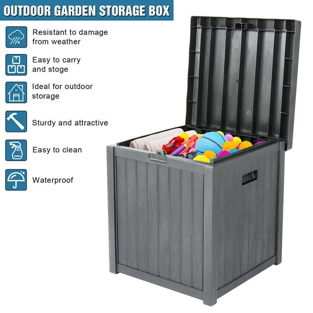Large Deck Storage Container Box, Back Yard Storage Bin