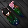 thumbnail image 1 of Zapatillas Doginthehole para mujer, con estampado de plumeria polinesia samoana, deportivas informales para mujer, de malla transpirable, para tenis, 1 of 6