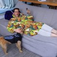 thumbnail image 3 of Wearable Oversized Blanket,Green Chicken Farm Pattern Wearable Blanket Hoodie for Adults,Cozy Hooded Blankets with Super Pockets,Super Warm Fuzzy Pullover for Women & Men, 3 of 6
