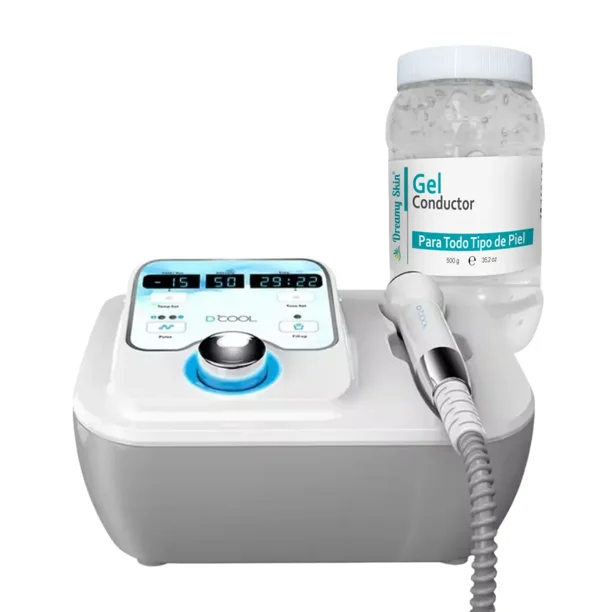 Electroporador y Mesoterapia D-Cool con Gel 500 g Dreamy Skin Calor y Frío Profesional para Piel
