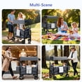 thumbnail image 5 of Minikid Baby Wagon Stroller for 2 Kids,Toddler Stroller With Canopy, Gray, 5 of 10