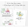 thumbnail image 3 of Inkdotpot Set Of 30Dinosaur Baby Shower Invitations-Diaper Raffle Tickets And Baby Shower Book Request Cards Jungle Animals Invites Its A Boy Its A Girl, 3 of 7
