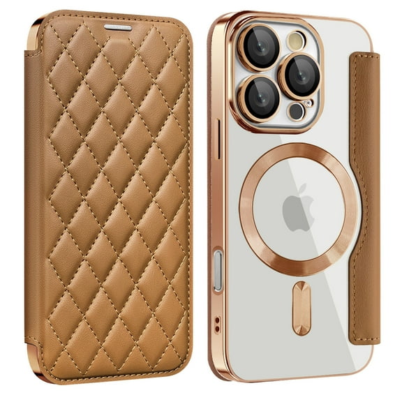 for iPhone 11 Pro Max Wallet Case with RFID Blocking Credit Card Holder,Compatible with MagSafe,PU Leather Flip Kickstand Shockproof Cover Women Men for iPhone 11 Pro Max Phone case,Brown