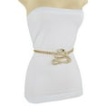 thumbnail image 5 of New Women Gold Metal Chain Hip High Big Cobra Snake Charm Buckle Belt, 5 of 7