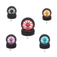 thumbnail image 3 of 4Pcs RC Car Wheel Rim Aluminum Alloy Universal Toy Climbing Vehicle 1:10 Replacing Tire Hub Upgrade Modified Spare Part Supplies Red, 3 of 6