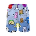 thumbnail image 3 of Battle for Dream Island BFDI Mens Board Shorts Quick Dry Swim Trunk Lightweight Soft Swimsuit Bathing Suit for Boys 3XL, 3 of 8