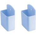 thumbnail image 1 of Remote Control Holder Wall Mount Media Controller Organizer Box for Office Bedroom Parlor Pack of 2 (Blue), 1 of 3