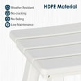 thumbnail image 5 of NALONE 24 Inch Outdoor Bar Stool, HDPE Bar Chairs with Footrest, Weather Resistant Waterproof Bar Stools Outside Bar Height Stools for Bar, Kitchen Counter, Yard, Balcony(White, 24'' Barstools), 5 of 10