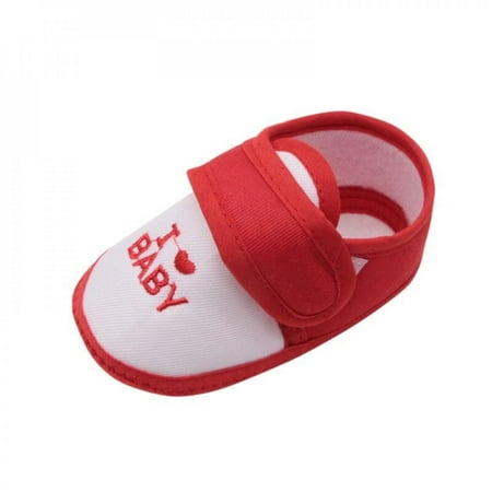 

1Pair First Walkers New Fashion Prewalker Sneakers Infant Boy Girl Letter Print Casual Shoes Baby Shoes Kids Toddler Shoes Red S