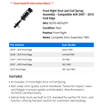 thumbnail image 2 of Front Right Strut and Coil Spring Assembly - Compatible with 2007 - 2010 Ford Edge 2008 2009, 2 of 2