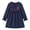 A1001-Blue, variant on HILEELANG Toddler Girls Peter Pan Collar Apple Dress, Long Sleeve 4Y