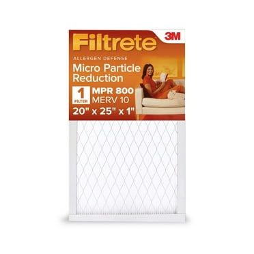 Filtrete 20x25x1 HVAC Furnace Air Filter, MPR 800 MERV 10, Micro Particle Reduction, 1 Filter