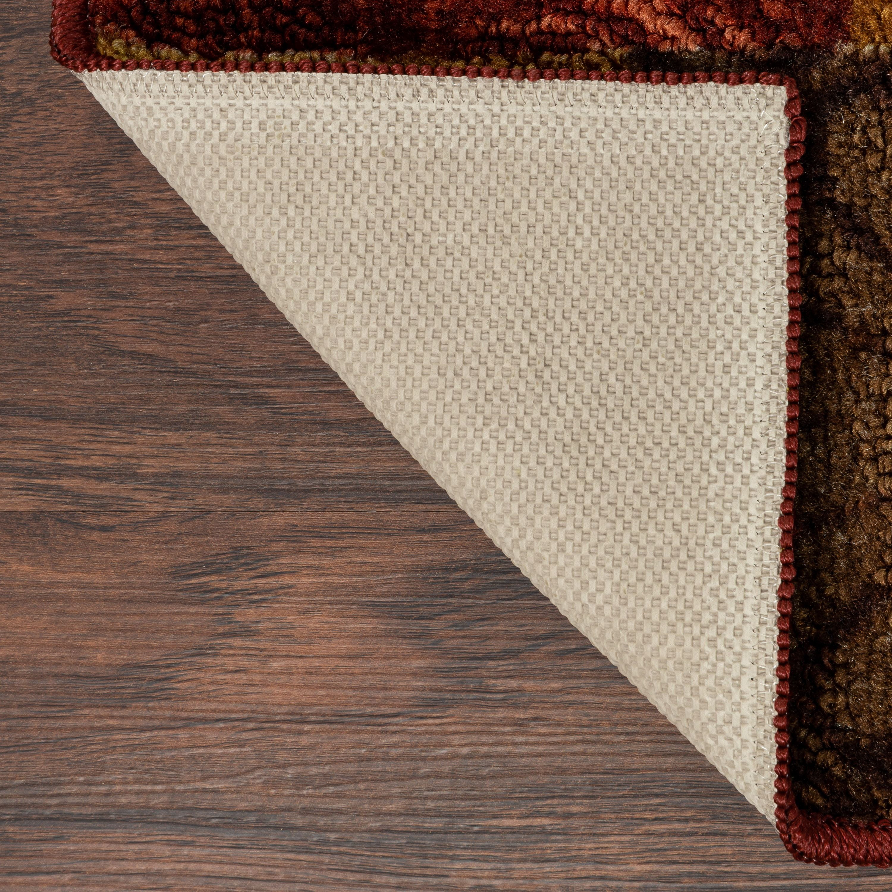 (2 pack) Mainstays Transitional Medallion Block Indoor Entryway Accent Rug, Red Spice, 1'8" x 2'10"
