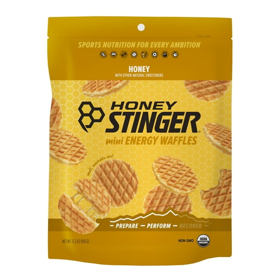 Honey Stinger Organic Mini Energy Waffle Snack, Honey, 5.3 oz Bag