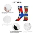 thumbnail image 5 of Mens Crew Socks Womens Haitian Flag Workout Training Athletic Socks, 5 of 7