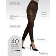 thumbnail image 3 of MeMoi Control Top Semi-Opaque Footless Tights - Womens - Female, Large/X-Large, Dark Chocolate, 3 of 7