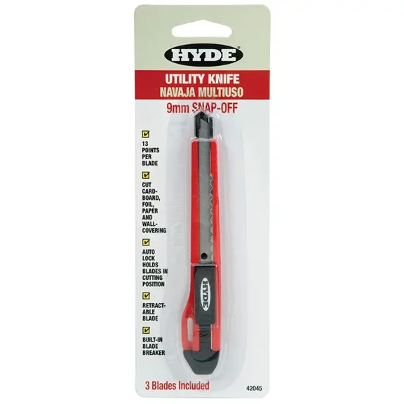 Hyde Utility Knife, Retractable Utility 42045