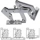 thumbnail image 3 of 170 Degree Hinges Frameless Cabinet Door Hinges Hidden Hydraulic Adjustable Mounting Hinges., 3 of 4