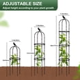 thumbnail image 3 of Garden Trellis Lalahoni, 170 cm de alto, obelisco de metal negro, 3 of 8
