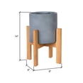 thumbnail image 5 of Rowan Modern Outdoor Planter - 14" Gray, 5 of 5