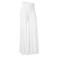 thumbnail image 4 of WULMLEO Women's Casual Comfy Solid/Tie Dye Wide Leg Palazzo Lounge Pants White L, 4 of 5