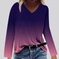 thumbnail image 4 of Hauts à Manches Longues pour Femmes Mode Décontractée Col en V Confortable Haut Imprimé T-Shirt Blouse Hauts à Col en V pour Femmes Hauts Décontractés Mode pour Femmes Hauts à Manches Longues, 4 of 4