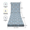 thumbnail image 2 of 3i Products, Inc. Textured Chaise Lounge Cushion - 22.5" wide x 70" long x 3.5" thick Beryl Pacific Blue, 2 of 6