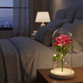 thumbnail image 3 of FTCBJJA Eternal Yellow Rose in Glass Dome with LED Lights, Light Up Artificial Rose Decor, Romantic Gift for Women with Gift Box for Anniversary, Birthday, Valentines Day, Mothers Day, 3 of 6