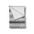 thumbnail image 2 of Grey Soft Flannel Fleece Throw Blanket, Timeless Old Nordic Linked Motif Triangles and Touchy Artisan Picture Work of Art, Cozy Plush for Indoor and Outdoor Use, 50" x 60", White, by Ambesonne, 2 of 6