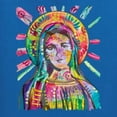 thumbnail image 6 of Wild Bobby Rainbow Painted Mother Mary Dean Russo Design Inspirational/Christian Women Graphic Tee, Royal, Large, 6 of 6
