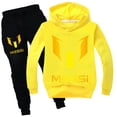 thumbnail image 3 of Ropa para niñas de la superestrella del fútbol argentino, conjunto de sudaderas con capucha y pantalones a la moda para niños, ropa para niños, chándal deportivo para primavera y otoño, 3 of 5