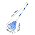 thumbnail image 5 of bestolf Leaf Rake Detachable Handle Length Lightweight Lawn Rake Adults Extendable Garden Rake Leaf Collector, 5 of 8