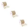 thumbnail image 4 of relayinert Elegant Crystal 10 Yard Rhinestone Close Chain Clear Trim Sewing Craft Golden 10m 3Set, 4 of 6