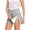 Dark Gray, variant on Women’s Striped Side Opening Shorts with Hook and Loop Fasteners for Post Surgery Recovery and Easy Access No Pocket Design