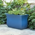 thumbnail image 4 of Mayne Valencia 36" x 16" x 22" Tall Rectangular Neptune Blue Plastic Planter, 4 of 8