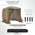 thumbnail image 6 of COBIZI 8x8 Pop up Gazebo Tent, Ez up Waterproof Screen Tent Screen House, Portable Outdoor Canopy Sun Shelter with 3 Sidewalls, Carry Bag & Ground Stakes for Camping, Garden and Picnics, Khaki, 6 of 12