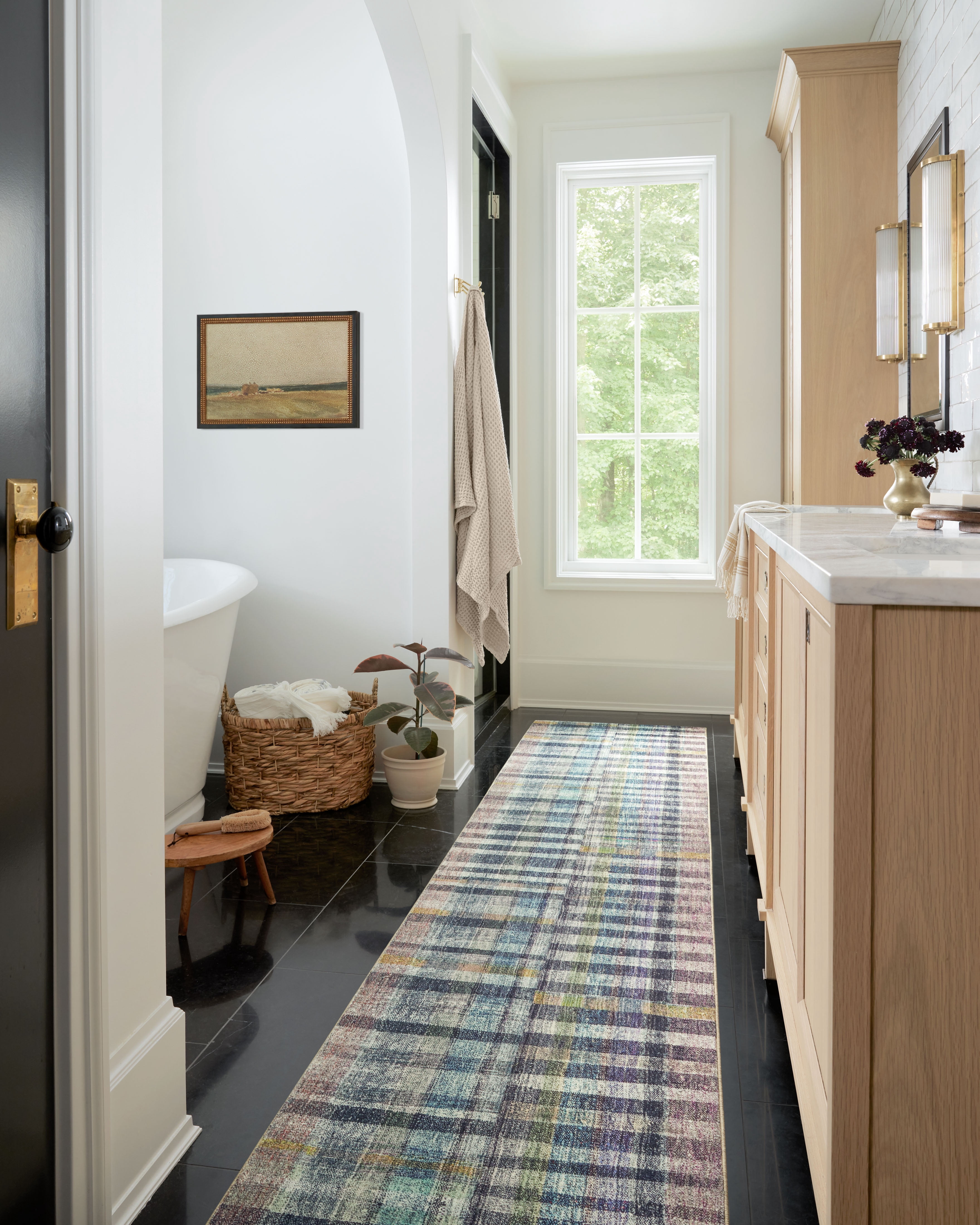 Chris Loves Julia x LoloiHumphrey Plum / Multi 2' x 3'-6" Rectangle Accent Rug