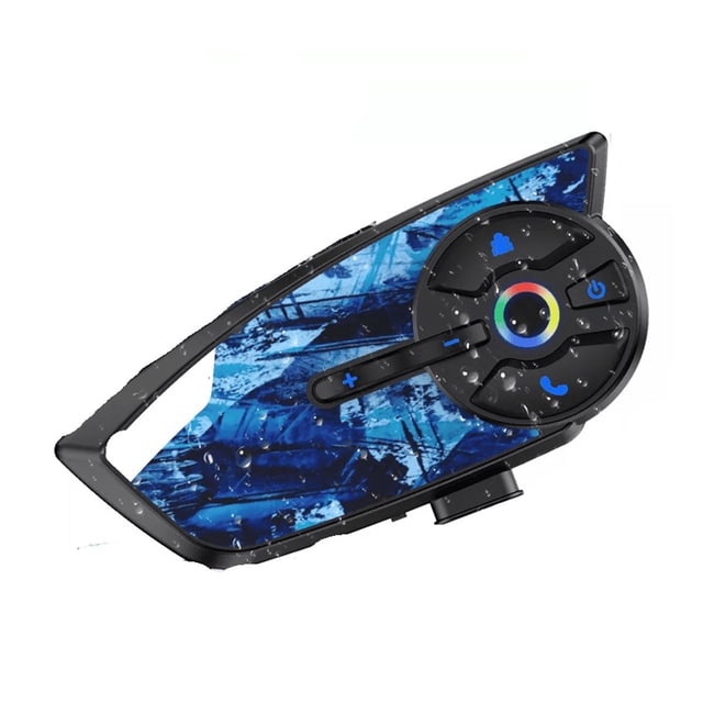 Intercomunicador Motos Para Casco Impermeables Bluetooth 5.3 negro