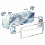 eXtremeRate DIY Replacement Shell for Nintendo Switch Lite, Crystal Dragon NSL Handheld Controller Housing w/ Screen Protector, Custom Case Cover for Nintendo Switch Lite - Without Console