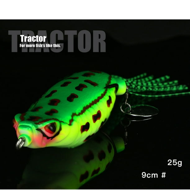 Tongliya Double-piece colorful silk giant frog 9cm25g modified thunder frog  fishing black fish frog Lei Qiang simulation bait No. 3 color