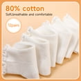 thumbnail image 5 of Bocaoying 12-Pack Non-Slip Toddler Socks Cotton Baby Crew Socks Ruffle Cuff White, 5 of 8