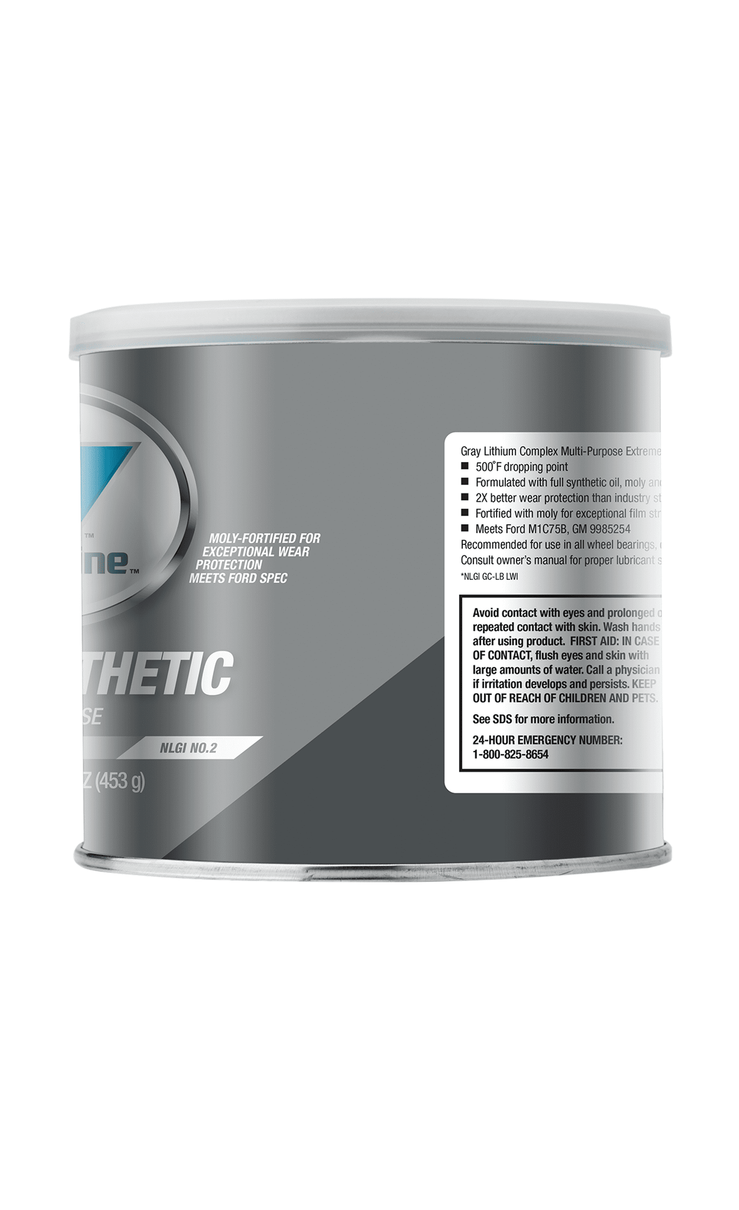 (2 pack) Valvoline Full Synthetic Moly-Fortified Gray Grease Tub 1 Lb
