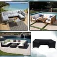 thumbnail image 7 of Patio U Shape Sofa Cover 12 Oz Waterproof - 100% UV & Weather Resistant Customize Outdoor sofa Cover with Air Pockets and Drawstring with Snug Fit (33" H X 90" W x 30" D, Black), 7 of 7