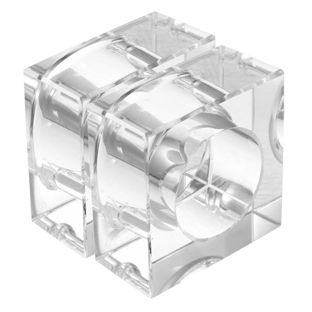 WASHWEPE 2Ud Anillos Para Servilletas Transparentes Con Estilizado Para Uso En Casa