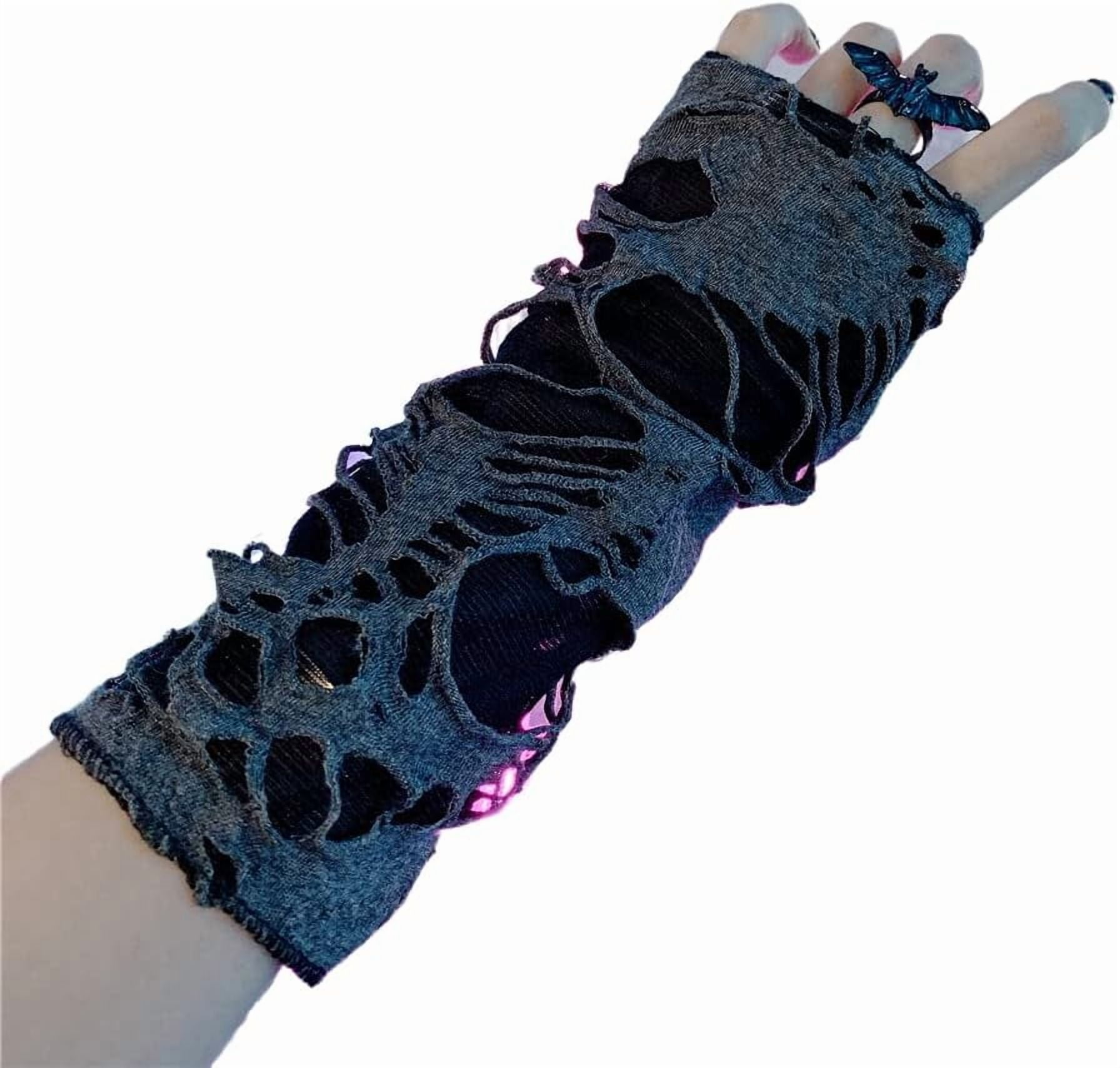 新品　aesynctx lace hand warmer neo grunge PIKADINGNIS Arm Warmers Fairy Grunge Fingerless Punk Goth Emo